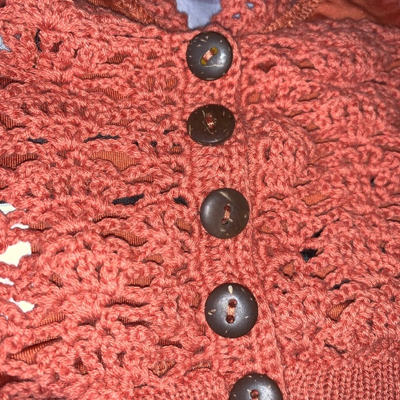 🌸2/$25🌸 Forever 21 Apricot Crochet Crop Top 🧡 - Picture 5 of 6